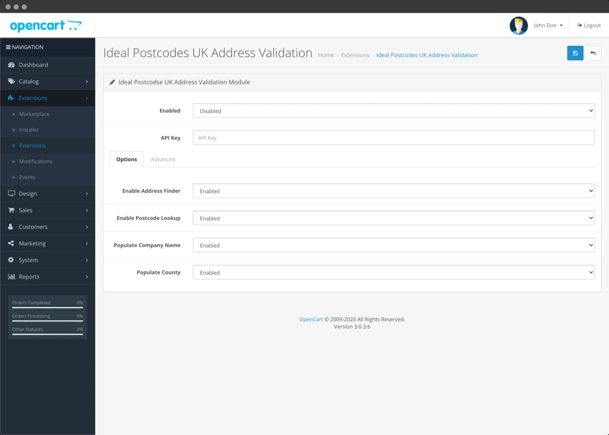 Upload and enable file
