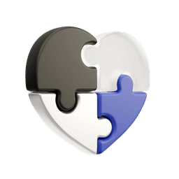 Heart made out of puzzle pieces