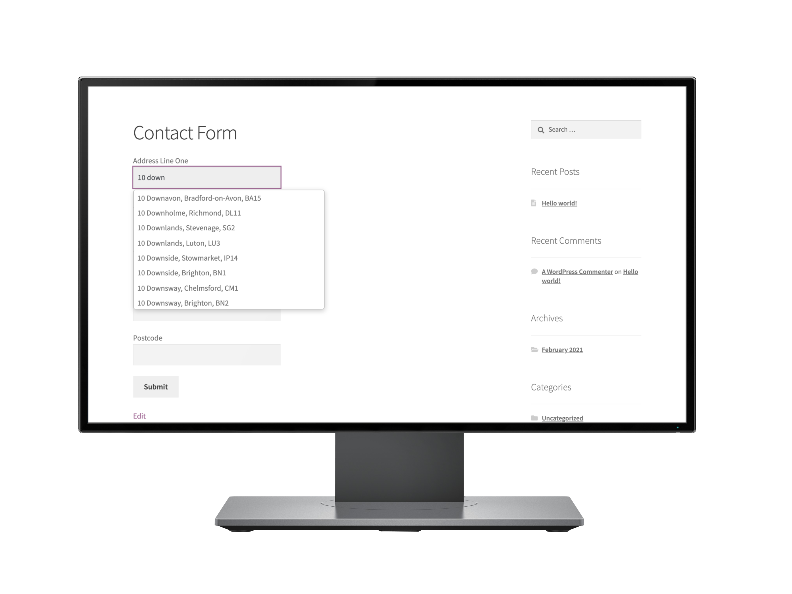 Contact Form 7 Address Autocomplete