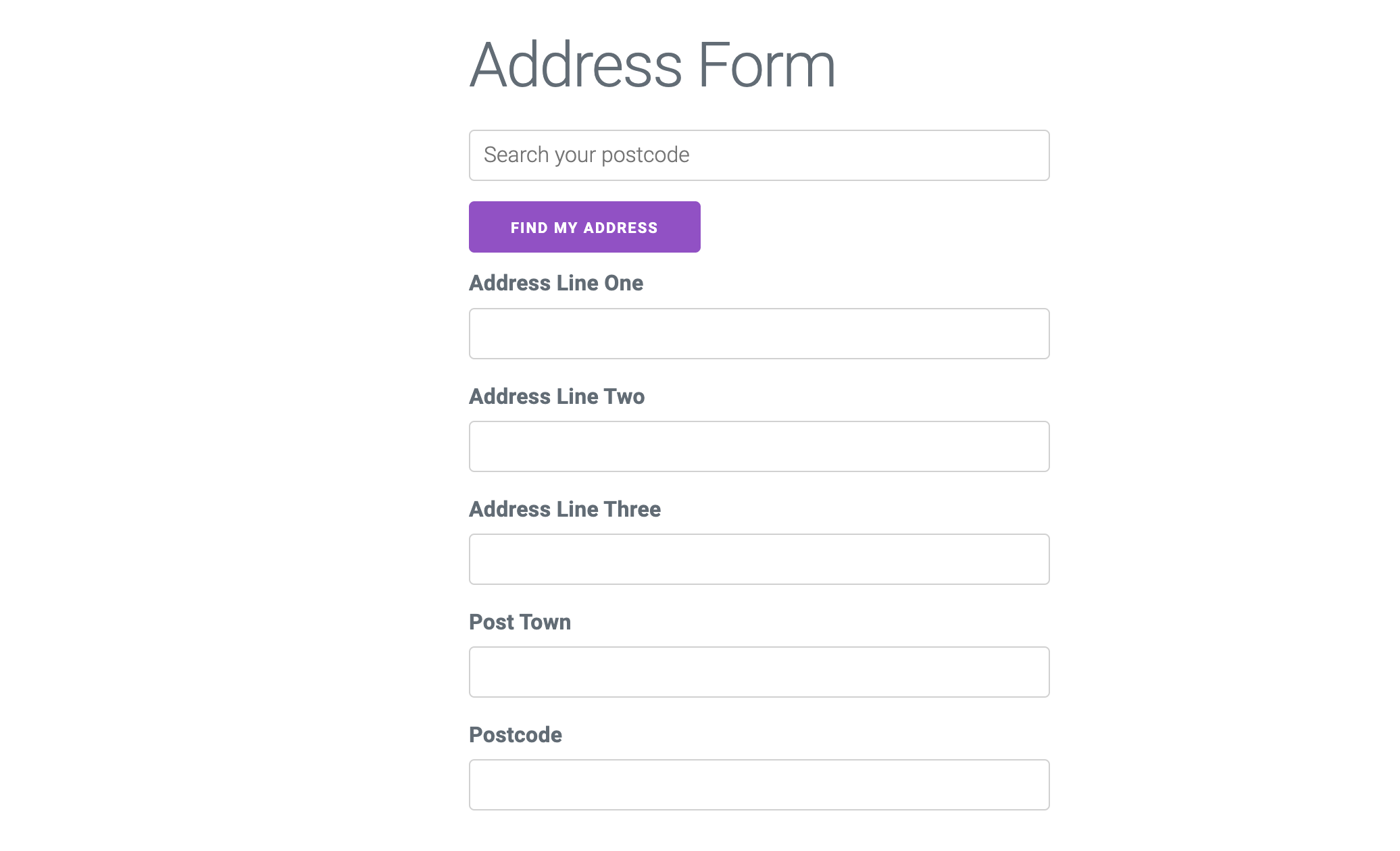 Postcode Lookup